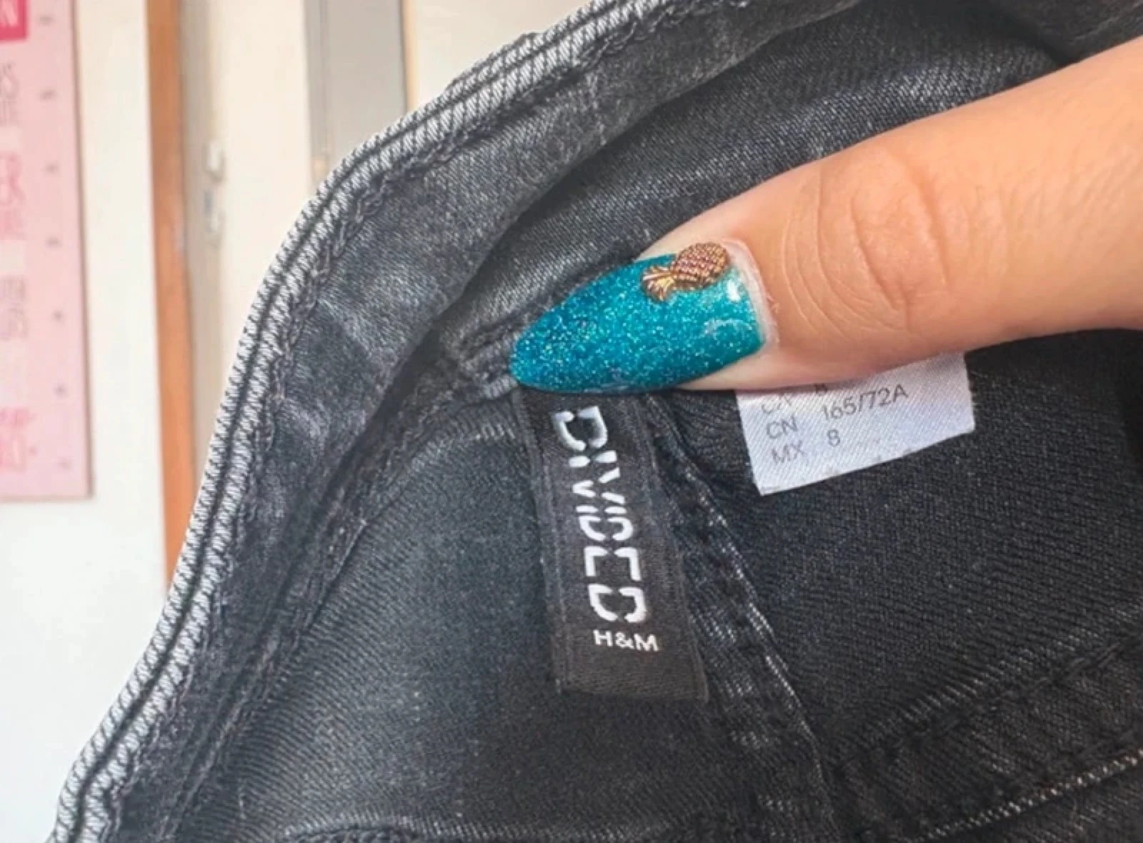 Black distressed jeans Size 38 – Skinny stretch fit – photo 8